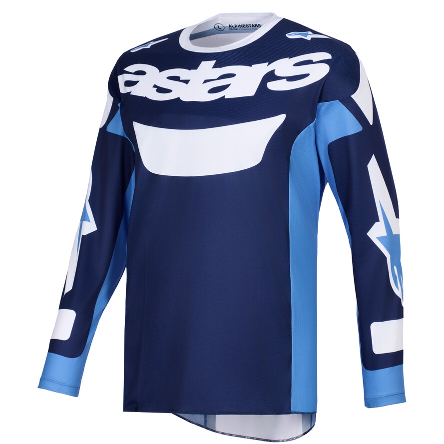 Alpinestars RACER RIWAY Cross Enduro Jersey, Light Blue, White