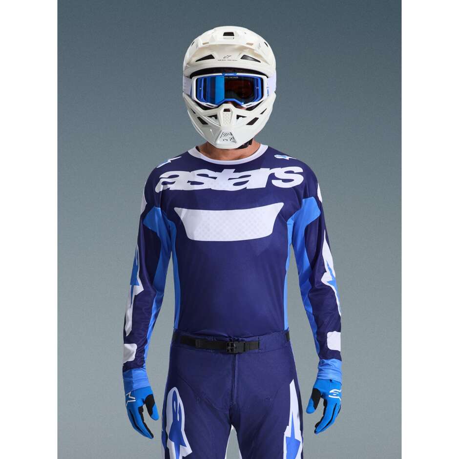 Alpinestars RACER RIWAY Cross Enduro Jersey, Light Blue, White