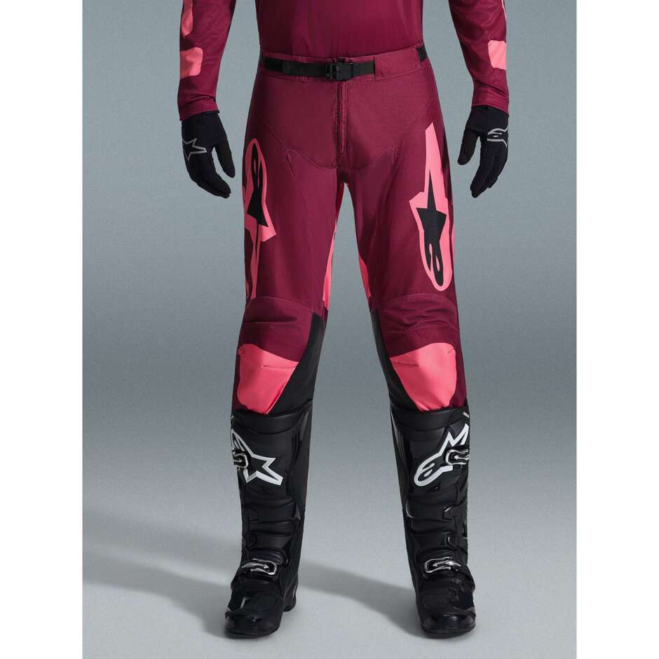 Alpinestars RACER RIWAY Cross Enduro Motorcycle Pants, Coral, Dark Red