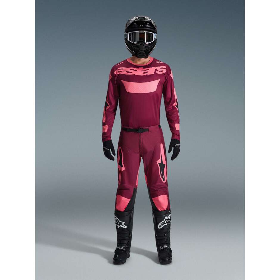Alpinestars RACER RIWAY Cross Enduro Motorcycle Pants, Coral, Dark Red