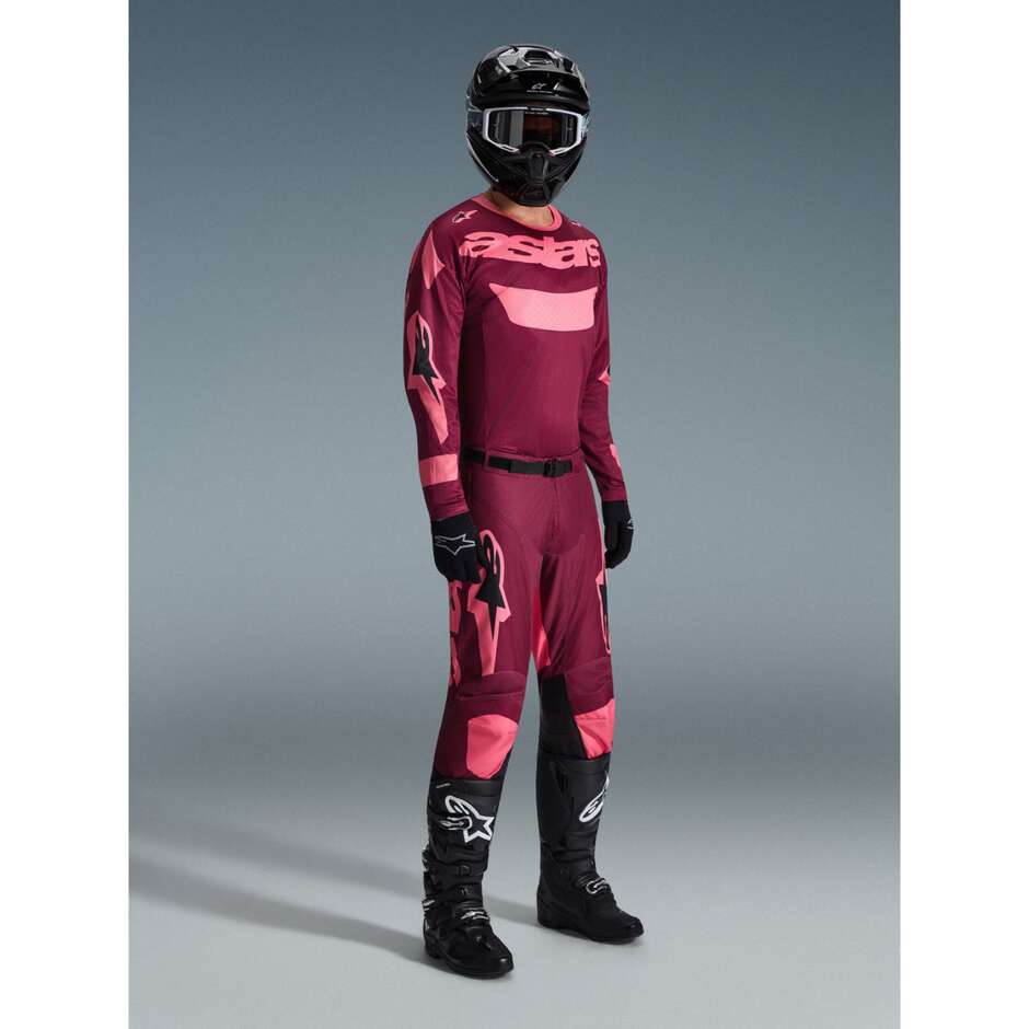 Alpinestars RACER RIWAY Cross Enduro Motorcycle Pants, Coral, Dark Red