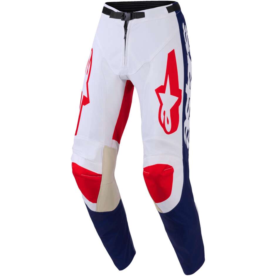 Alpinestars RACER RIWAY Cross Enduro Motorradhose Weiß Blau Rot