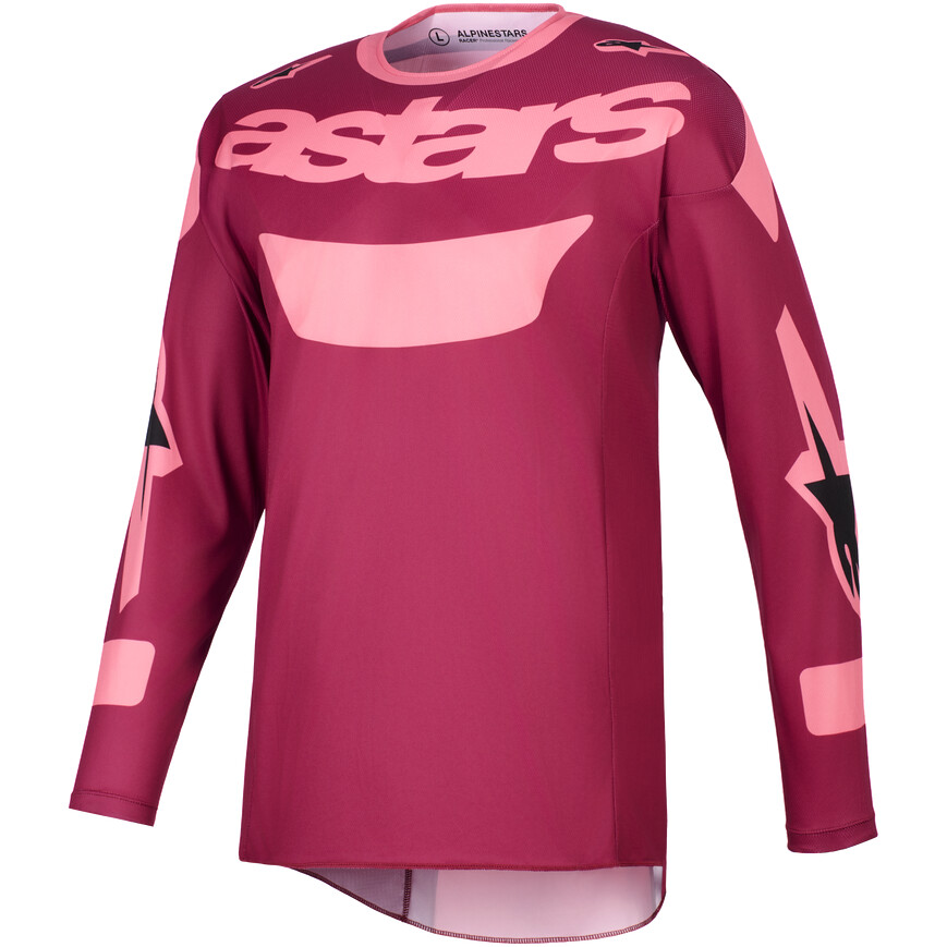 Alpinestars RACER RIWAY Dark Coral Red Cross Enduro Motorcycle Jersey