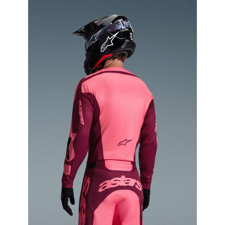 Alpinestars RACER RIWAY Dark Coral Red Cross Enduro Motorcycle Jersey