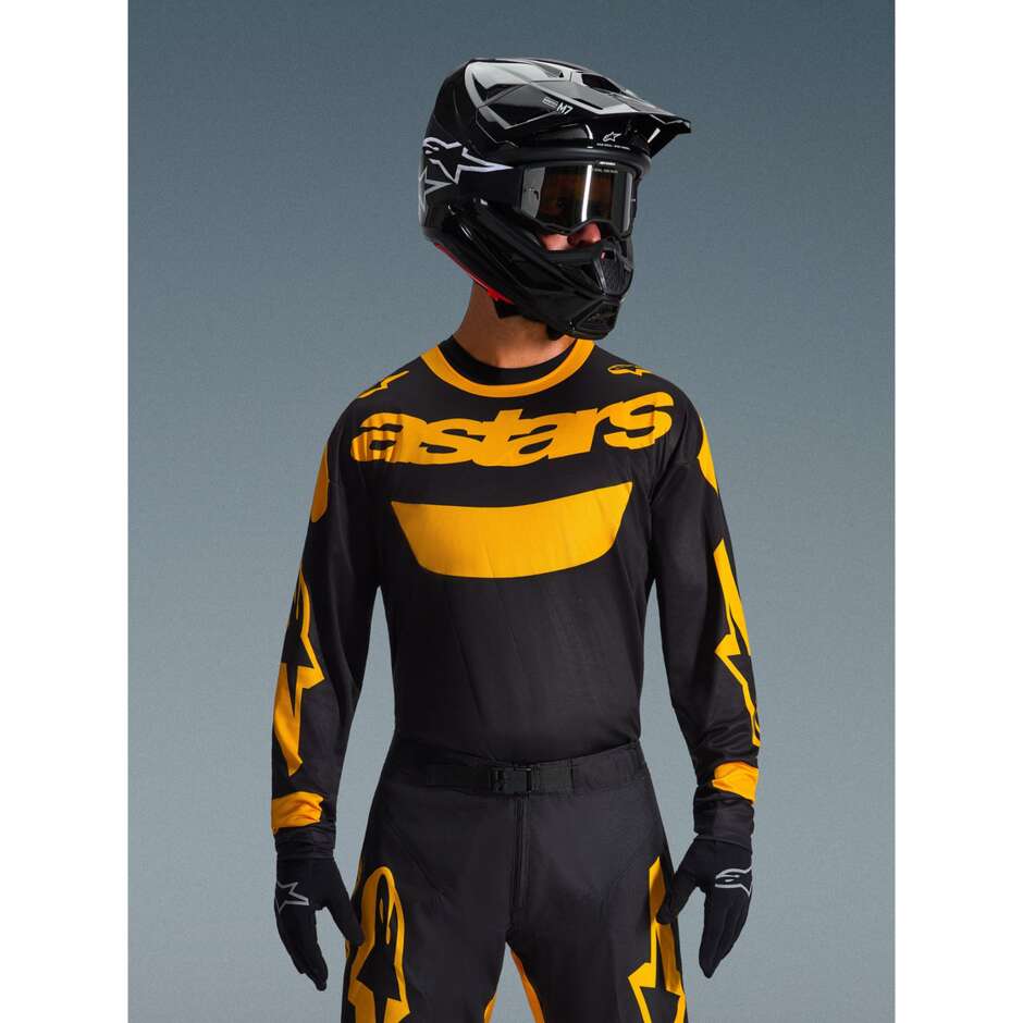 Alpinestars RACER RIWAY Motocross Enduro Trikot Gelb Schwarz