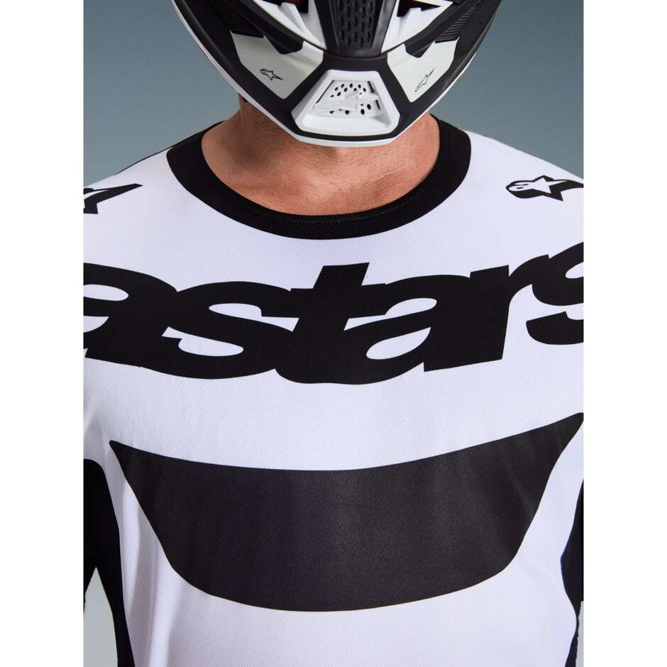 Alpinestars RACER RIWAY Motocross Enduro Trikot Weiß Schwarz