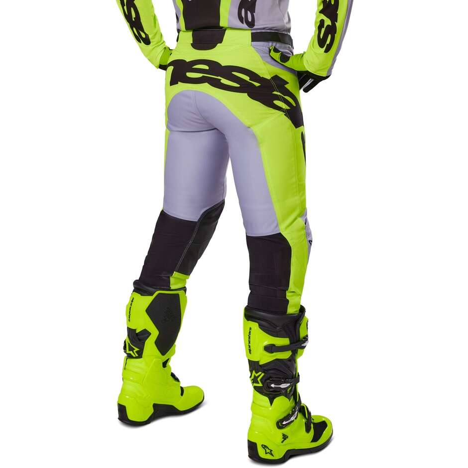 Alpinestars RACER VEIL Cross Enduro Motorradhose Grau Fluo Gelb