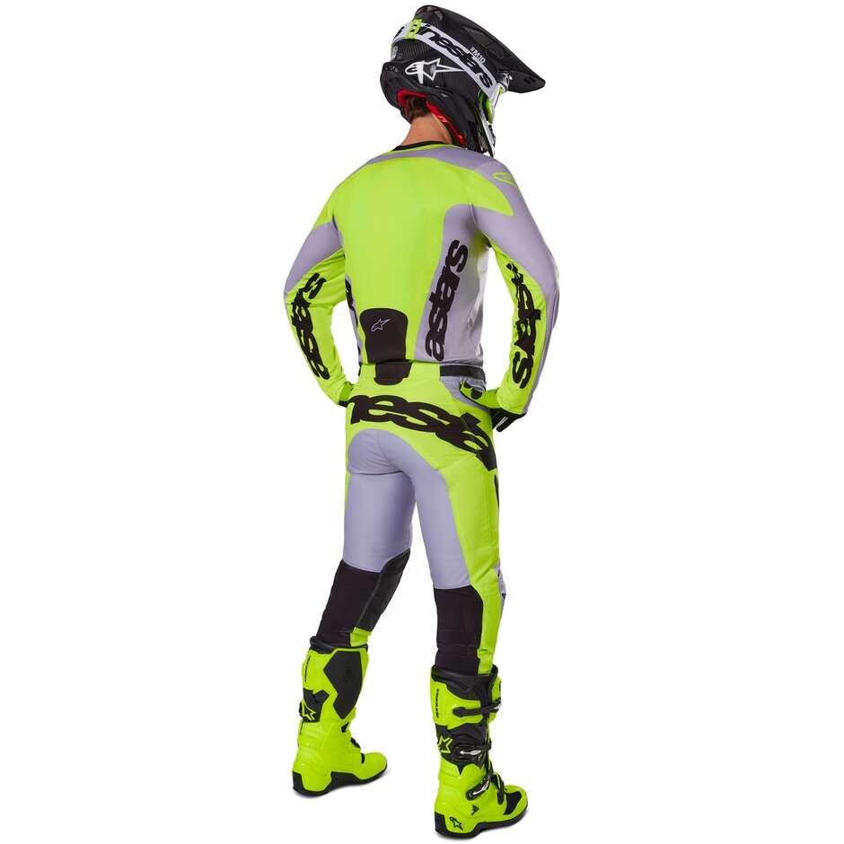 Alpinestars RACER VEIL Cross Enduro Motorradhose Grau Fluo Gelb