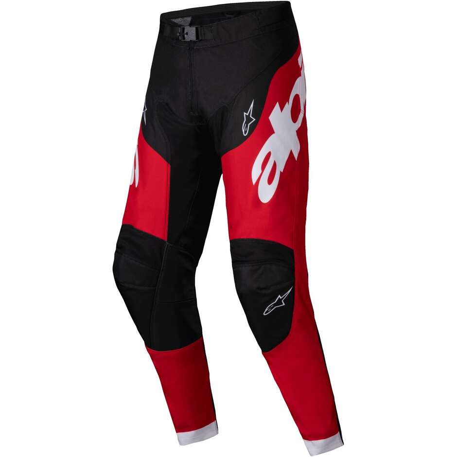 Alpinestars RACER VEIL Cross Enduro Motorradhose Schwarz Leuchtend Rot