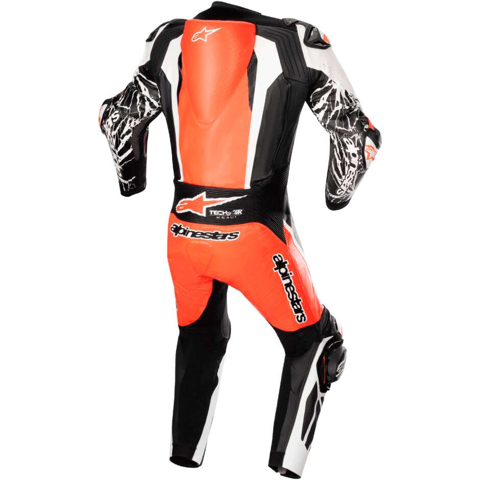 Alpinestars RACING ABSOLUTE V2 1 PC Kompletter Motorradanzug Schwarz Weiß Fluo Schwarz