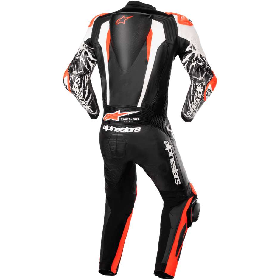 Alpinestars RACING ABSOLUTE V2 1 PC One Piece Motorcycle Suit Fluo Red White Black