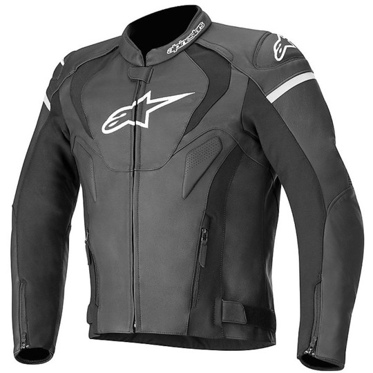 Alpinestars Racing Leather Motorcycle Jacket JAWS v3 Black