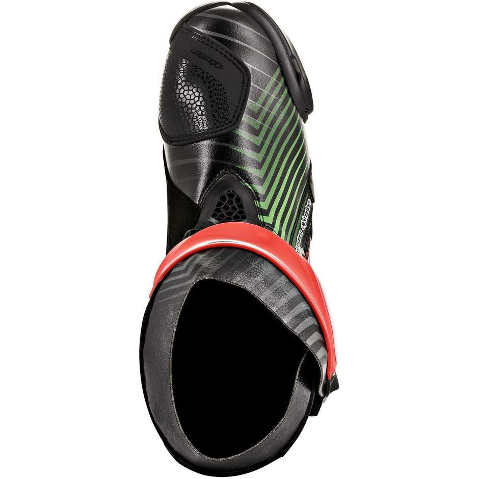Alpinestars Racing SUPERTECH R Limited Edition Jonathan Rea motorcycle boots Red Black Green