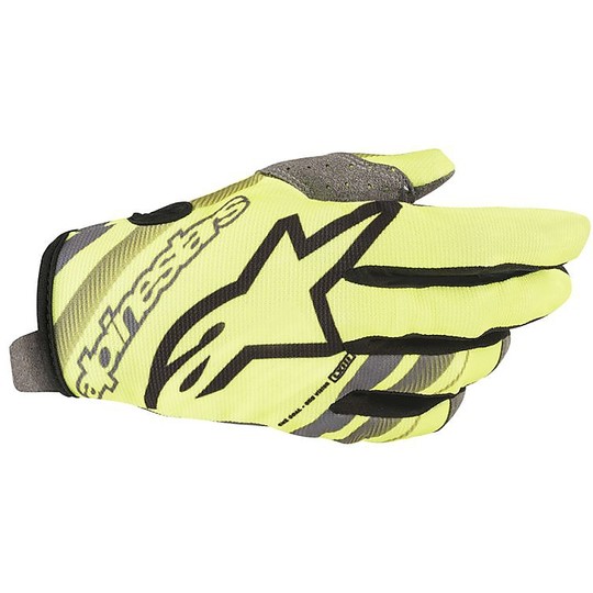 Alpinestars RADAR Cross Enduro Motorcycle Gloves Yellow Fluo Gray