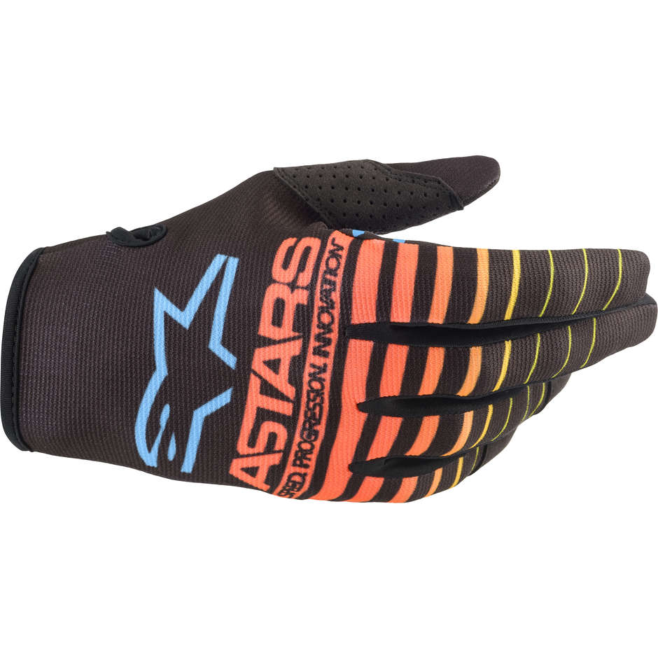 Alpinestars RADAR Cross Enduro Motorradhandschuhe Schwarz Gelb Koralle