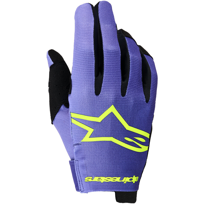 Alpinestars Radar Purple/Fluorescent Yellow Cross Enduro Motorcycle Gloves