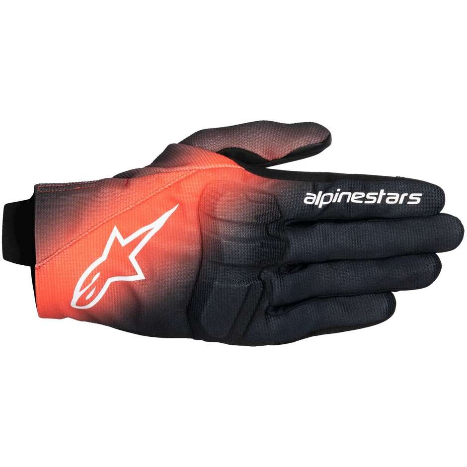 Alpinestars REEF V2 Fabric Motorcycle Gloves Black Red Fluo White