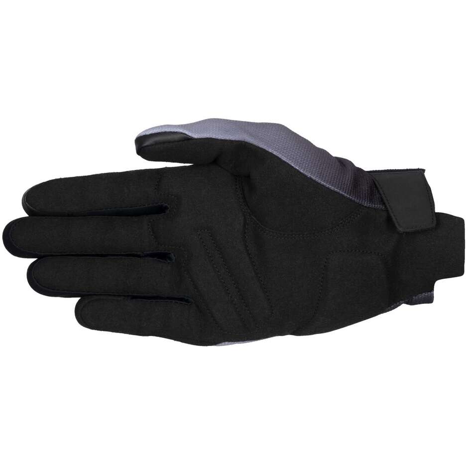 Alpinestars REEF V2 Textil-Motorradhandschuhe Grau Schwarz Weiß