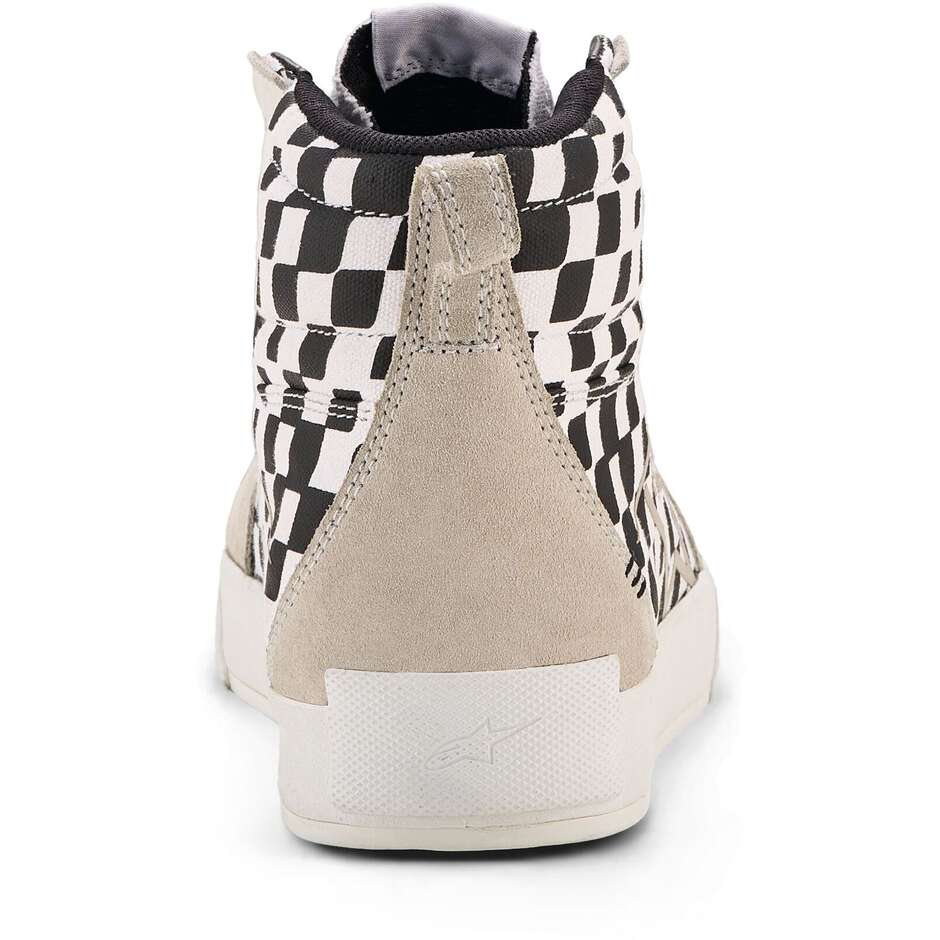 Alpinestars RIDE-63 CANVAS Checkered White/Black Motorcycle Shoes