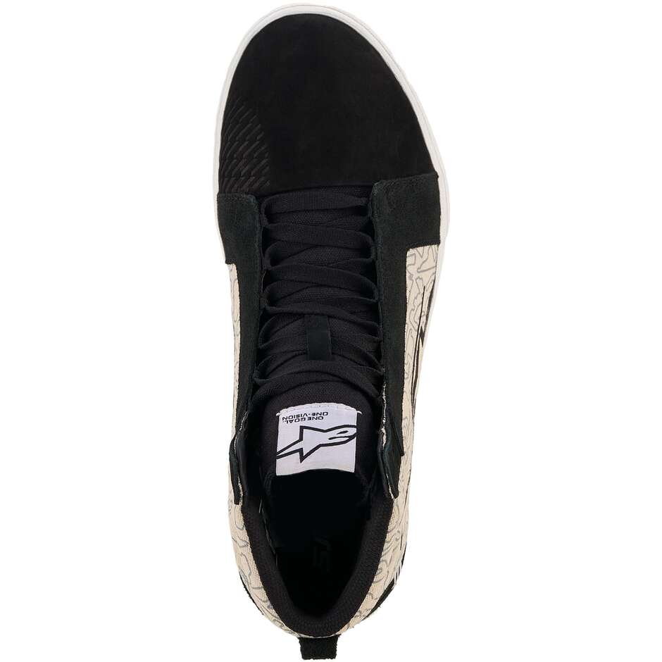 Alpinestars RIDE-63 CANVAS Motorcycle Shoes Black Cool Grey White