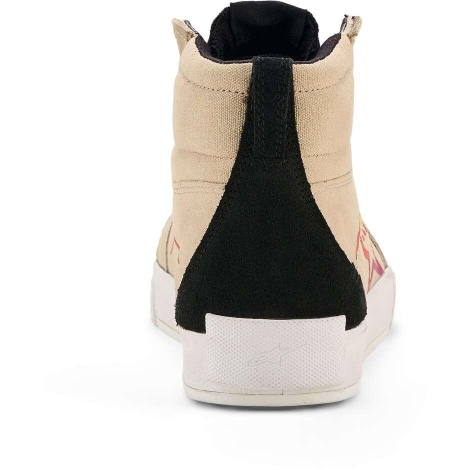 Alpinestars RIDE-63 Canvas Motorradschuhe Beige Schwarz Weiß