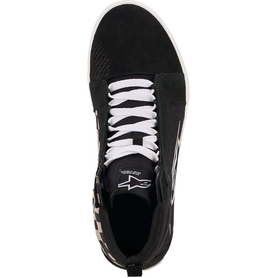 Alpinestars RIDE-63 Canvas Motorradschuhe Schwarz Cool Grey Kariert