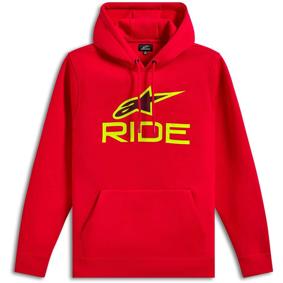 Alpinestars RIDE V3 Sweatshirt Rot/Gelb Warnweste/Schwarz