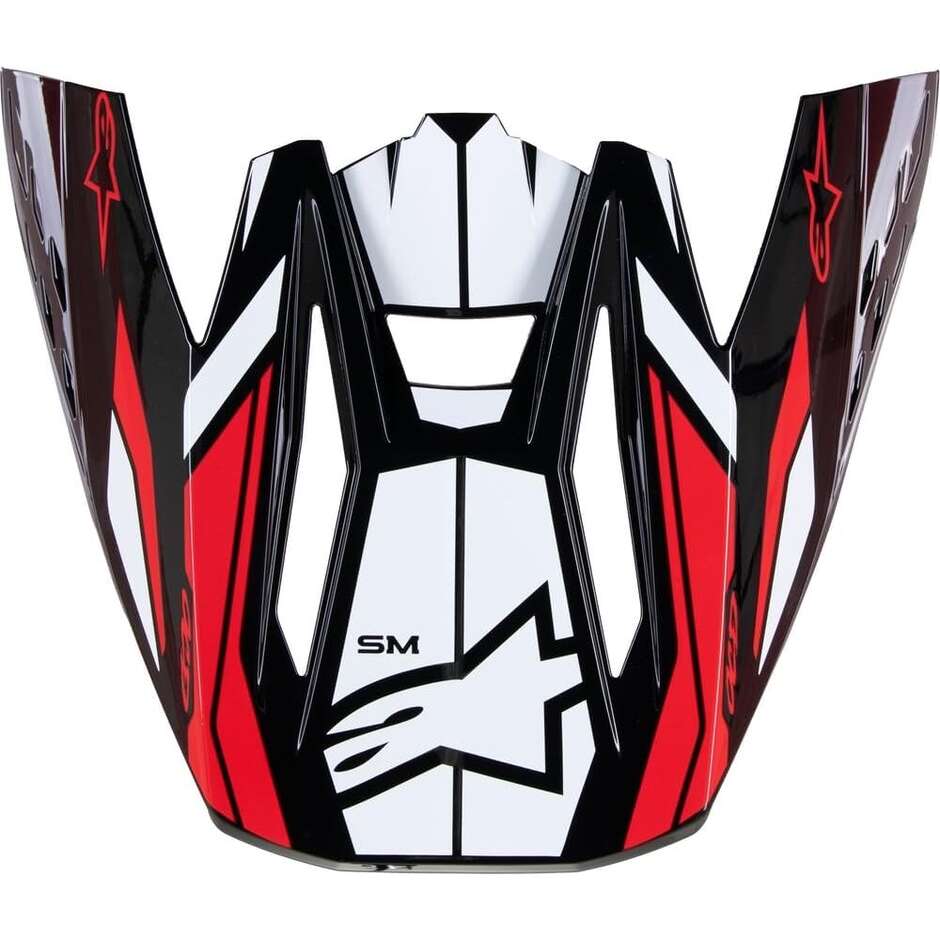Alpinestars S-M5 22.06 ACTION 2 Helmvisier Schwarz Weiß Rot Glänzend