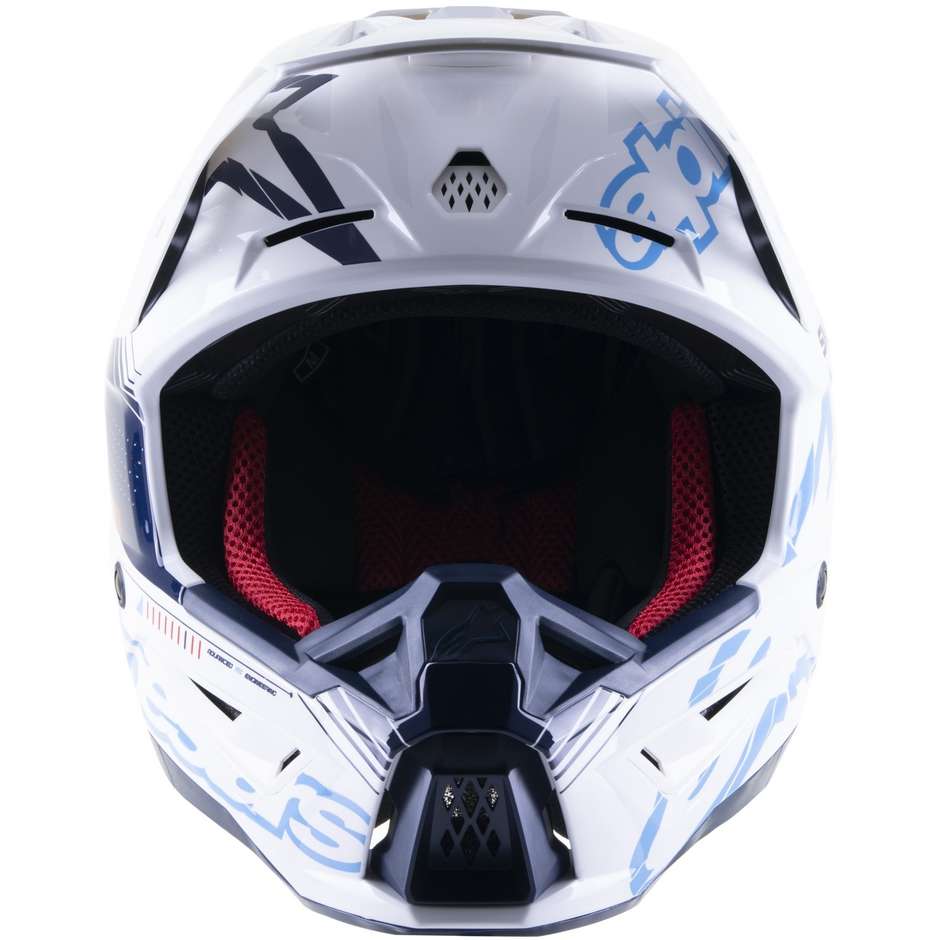 Alpinestars S-M5 ACTION Cross Enduro Motorcycle Helmet White Blue White