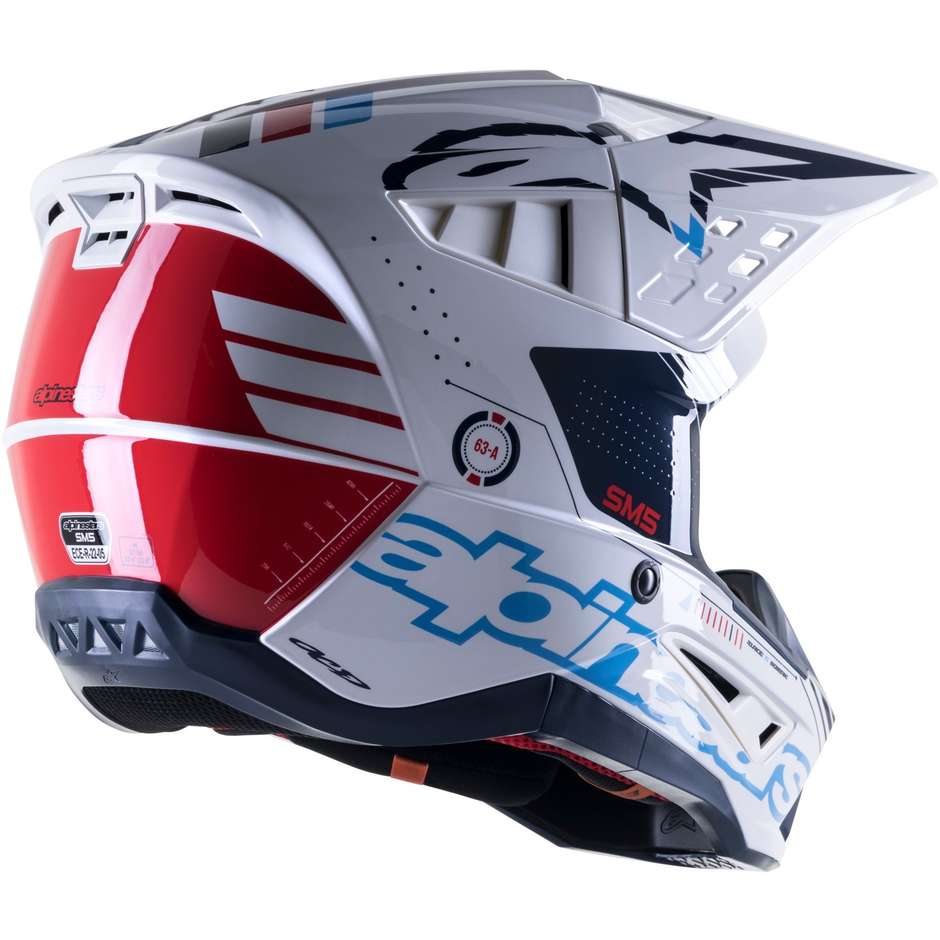 Alpinestars S-M5 ACTION Cross Enduro Motorcycle Helmet White Blue White