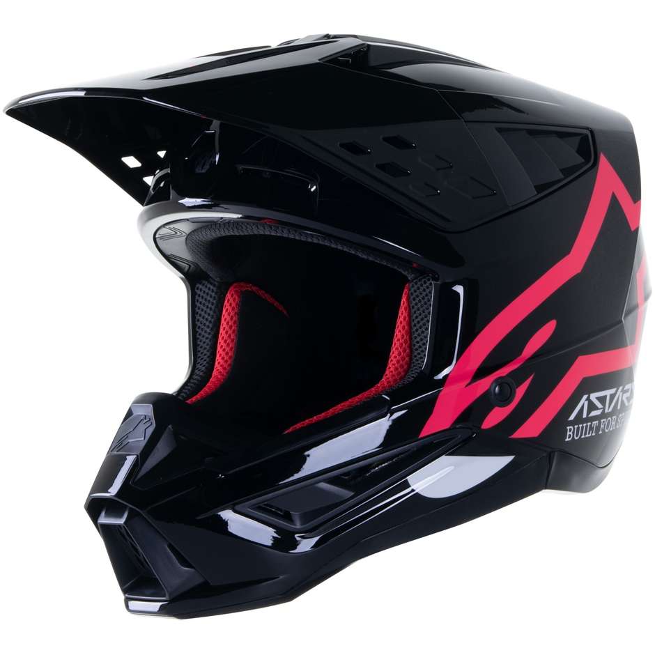 Alpinestars S-M5 COMPASS Cross Enduro Motorcycle Helmet Black Diva Pink