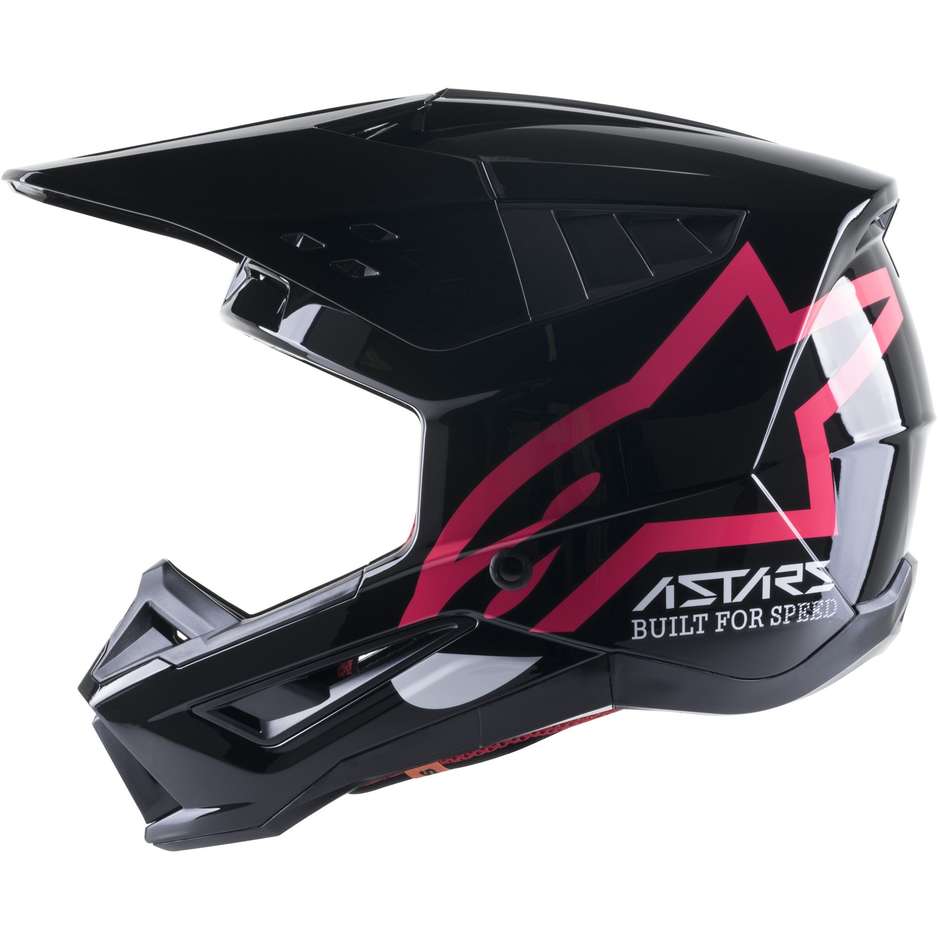 Alpinestars S-M5 COMPASS Cross Enduro Motorcycle Helmet Black Diva Pink