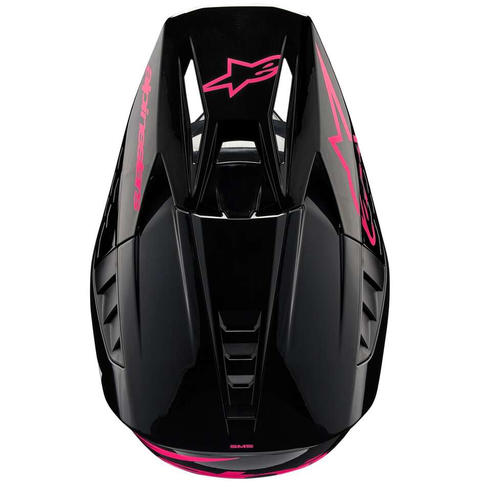Alpinestars S-M5 CORP 22.06 Black Diva Glossy Pink Motorradhelm Cross Enduro