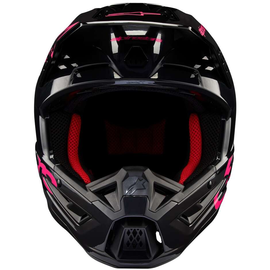 Alpinestars S-M5 CORP 22.06 Black Diva Glossy Pink Motorradhelm Cross Enduro