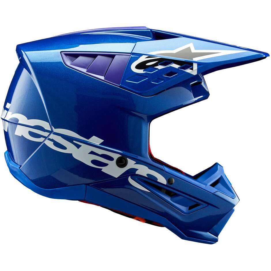 Alpinestars S-M5 CORP 22.06 Glossy Blue Cross Enduro Motorcycle Helmet