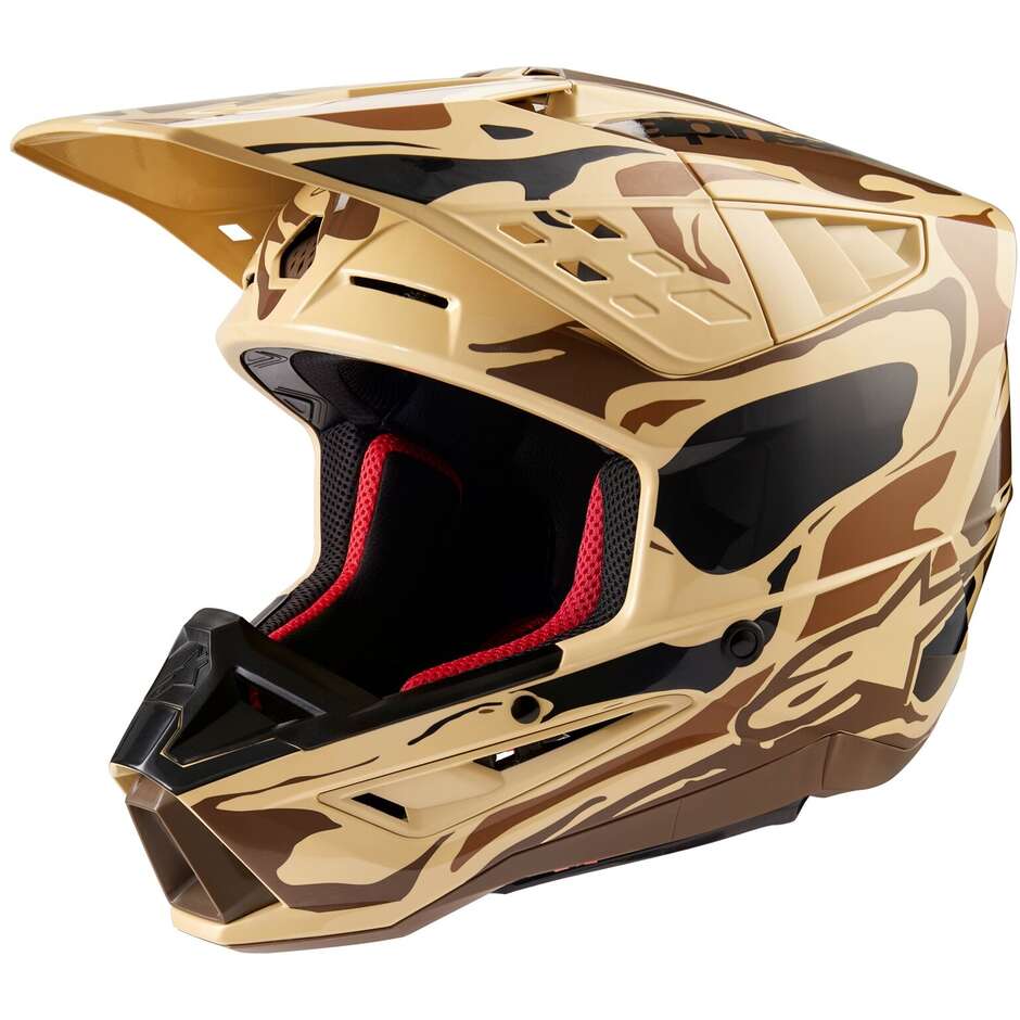 Alpinestars S-M5 MINERAL 22.06 Dark Brown Matt Moto Cross Enduro Helmet