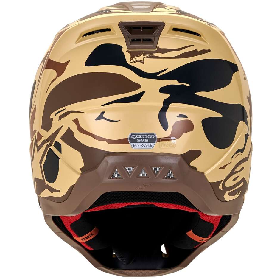 Alpinestars S-M5 MINERAL 22.06 Dark Brown Matt Moto Cross Enduro Helmet