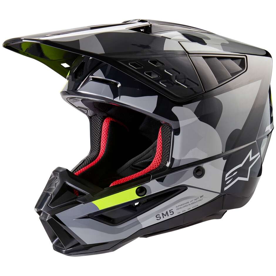 Alpinestars S-M5 ROVER 2 22.06 Fluo Glossy Gray Moto Cross Enduro Helmet