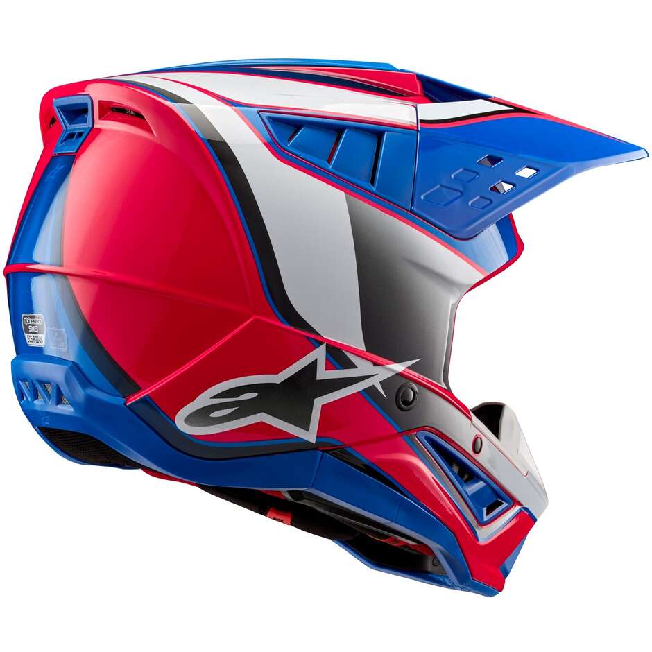 Alpinestars S-M5 SAIL 22.06 Blue Pink White Moto Cross Enduro Helmet