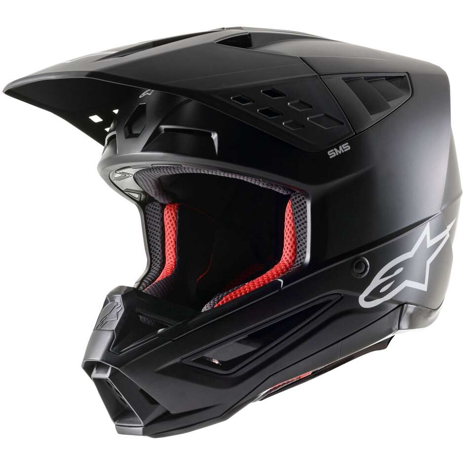 Alpinestars S-M5 SOLID 22.06 Matt Black Motorcycle Cross Enduro Helmet