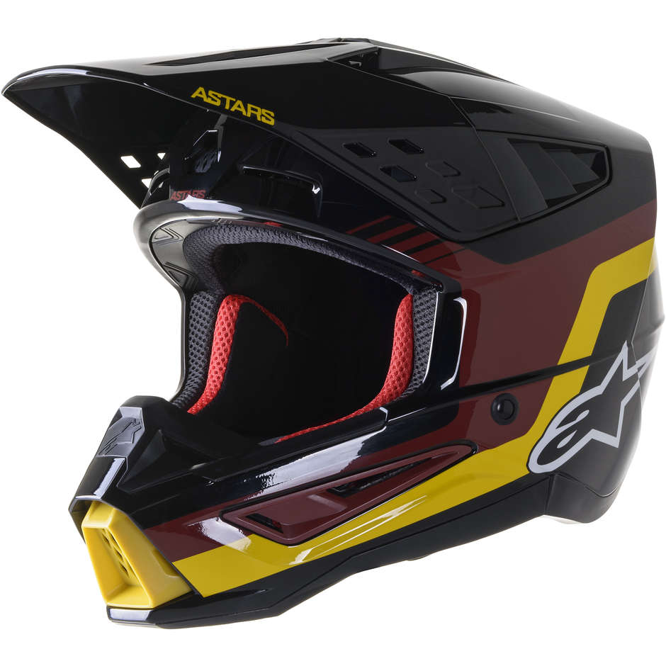 Alpinestars S-M5 VENTURE Cross Enduro Motorcycle Helmet Black Yellow