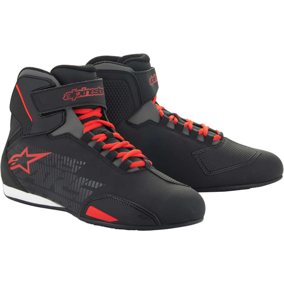 Alpinestars SEKTOR Motorradschuhe Schwarz Hellrot