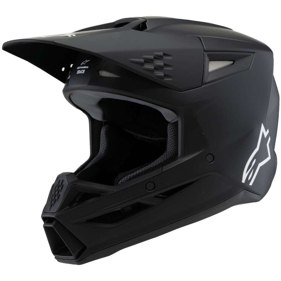 Alpinestars SM3 YOUTH SOLID Kids Motocross Enduro Helmet Matt Black