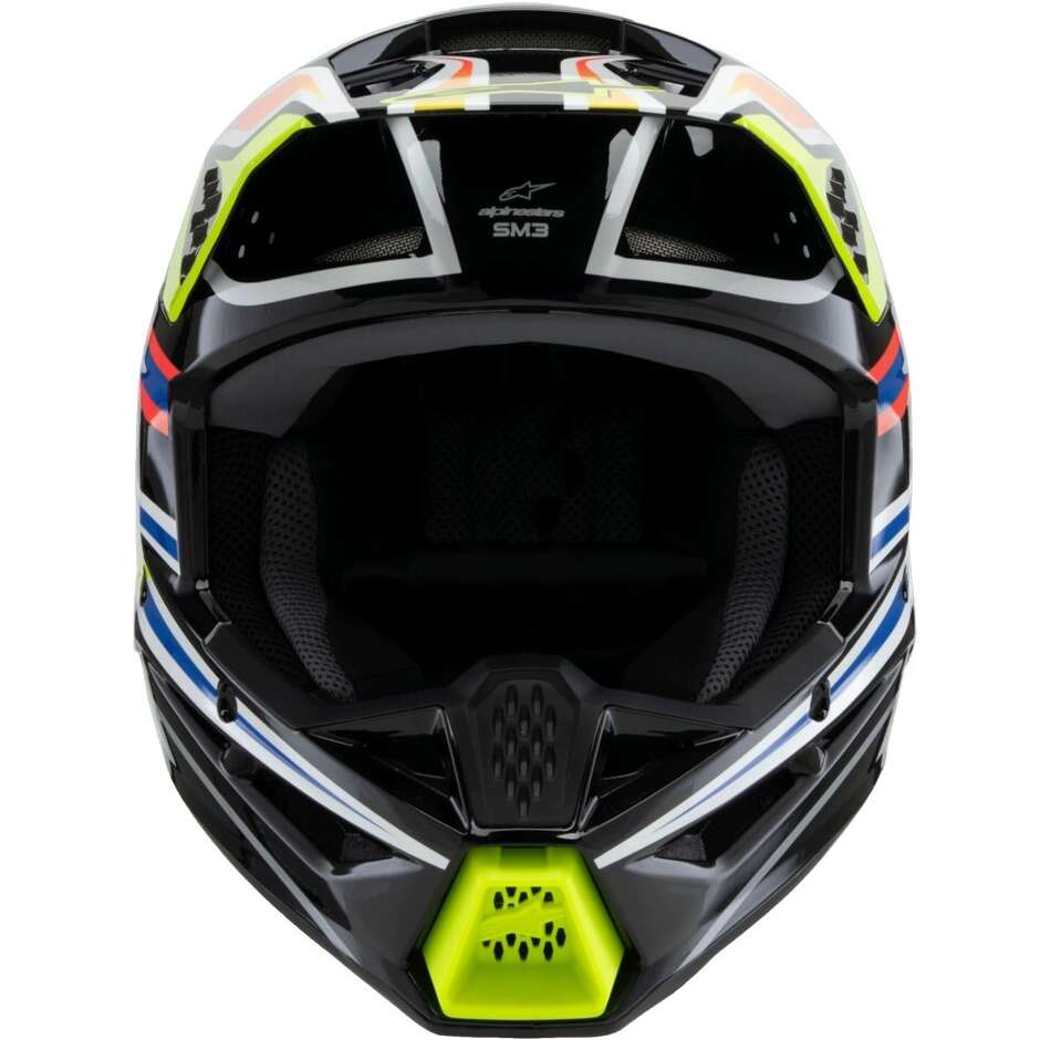 Alpinestars SM3 YOUTH WURX Kids Cross Enduro Motorcycle Helmet Black Fluorescent Yellow Blue Red Glossy