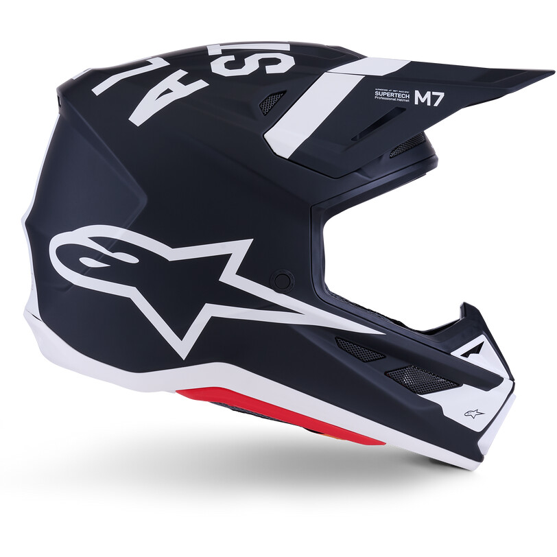 Alpinestars SM7 Dasher ECE06 Motocross Enduro Helmet, Matte Black/White