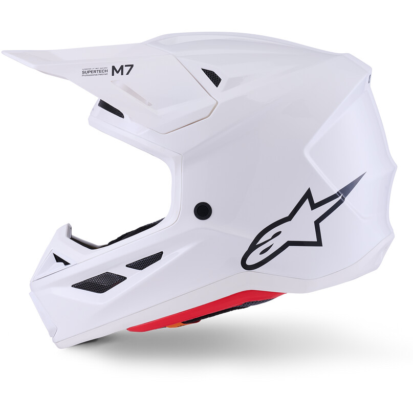 Alpinestars SM7 Solid ECE06 Motocross Enduro Helmet Gloss White