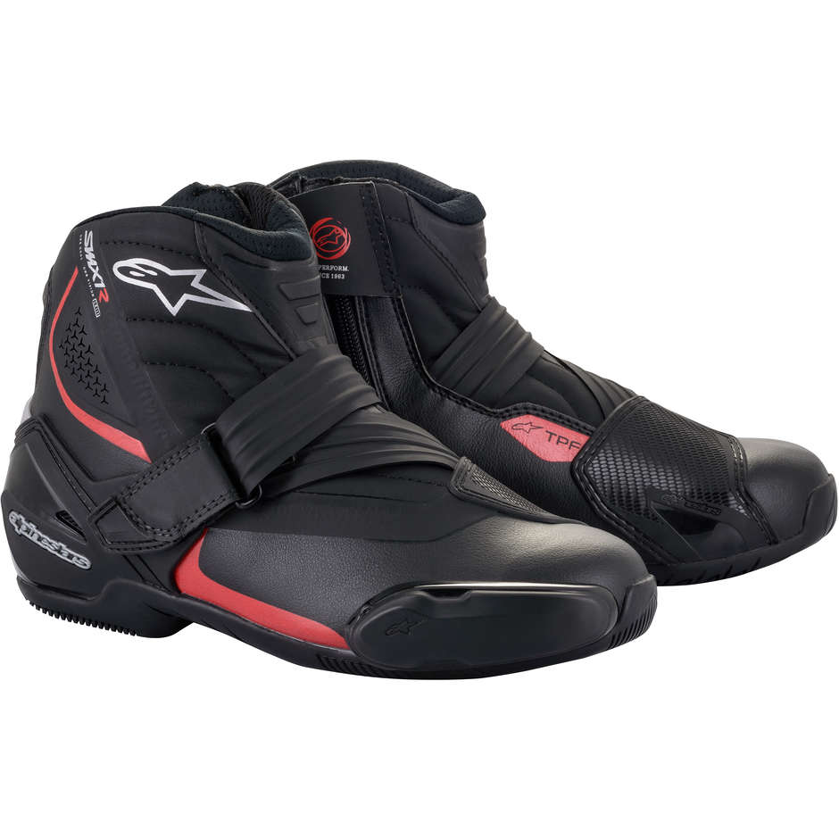 Alpinestars SMX-1 R V2 Technical Motorcycle Shoes Black Red