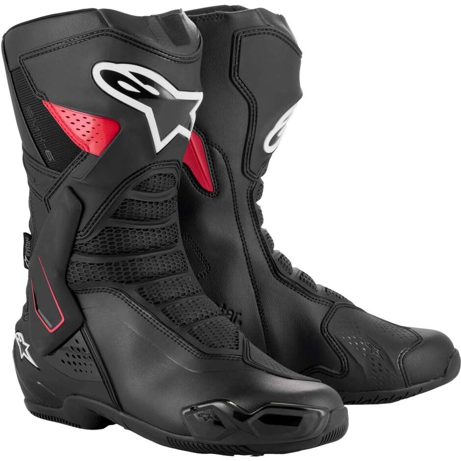 Alpinestars SMX-6 V3 DRYSTAR Motorcycle Boots Black Red
