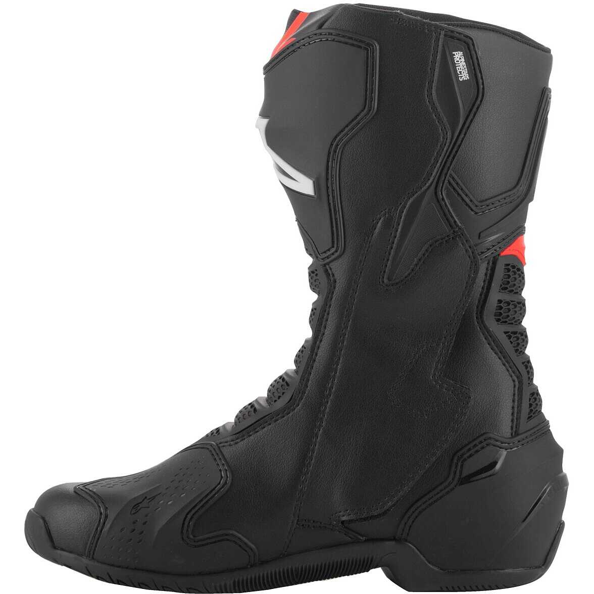 Alpinestars SMX-6 V3 Motorcycle Boots Black Red Fluo For Sale