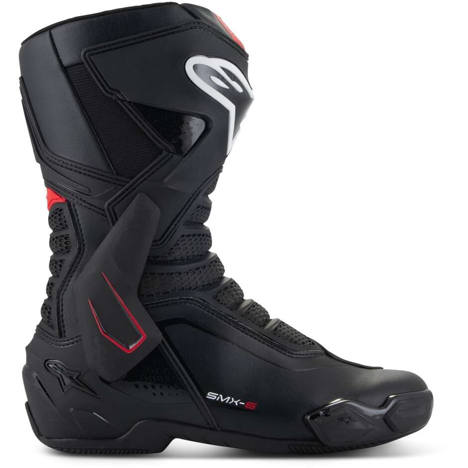 Alpinestars SMX-6 V3 Motorcycle Boots Black White Red